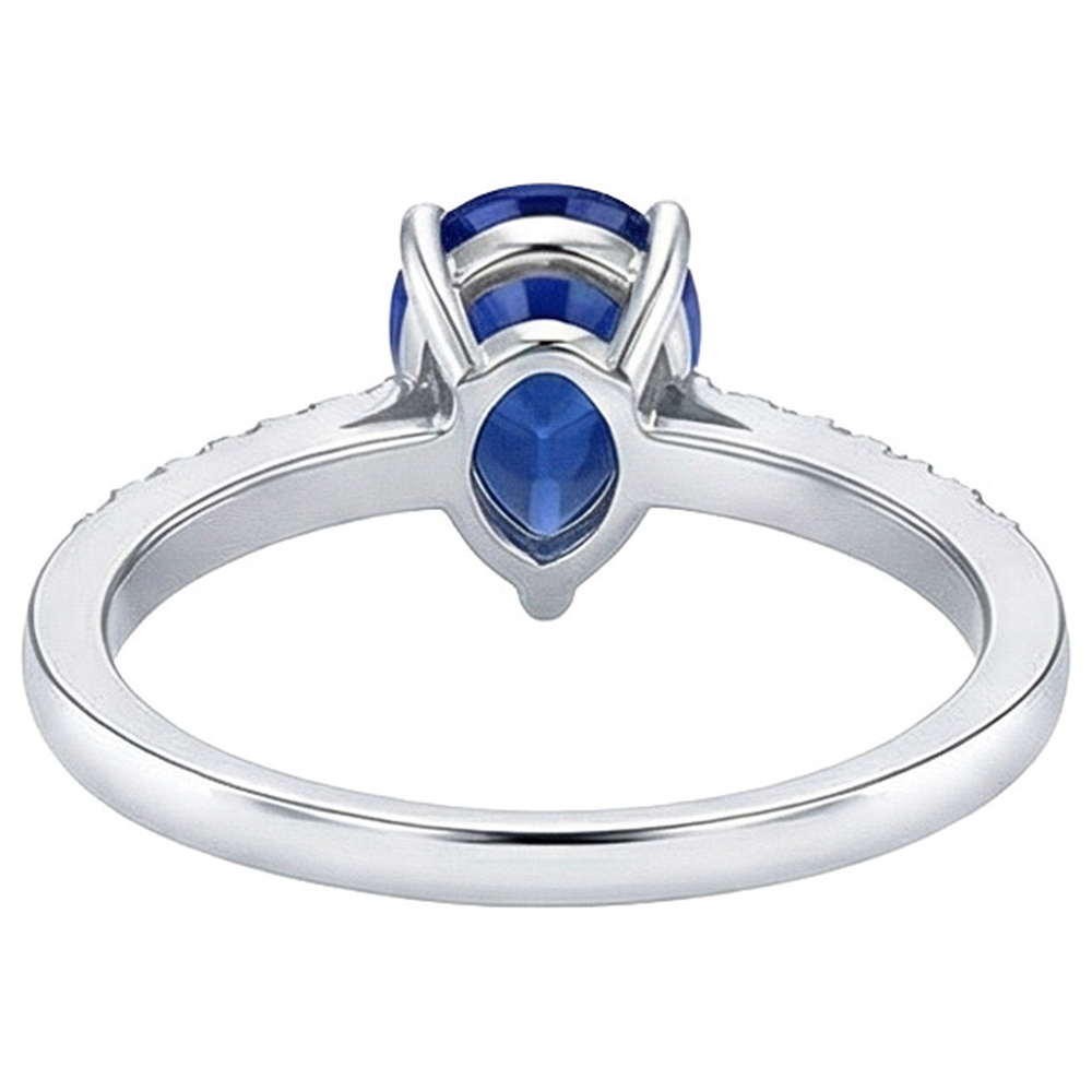 natural round sapphire 2.50ct ring side angle