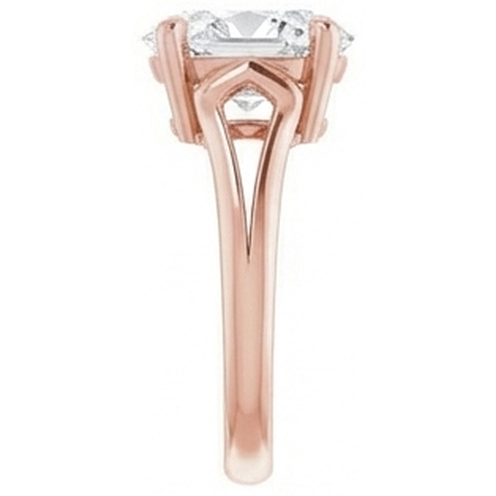 Solitaire Oval Old Cut Real Natural Earth Mined Diamond ( Not Lab Grown ) Ring Prong Set 5.75 Carats Split Shank
