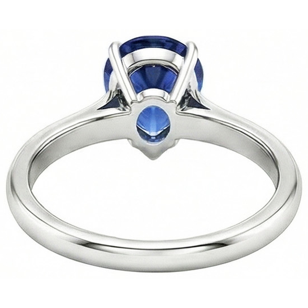 natural pear sapphire 2ct ring side angle