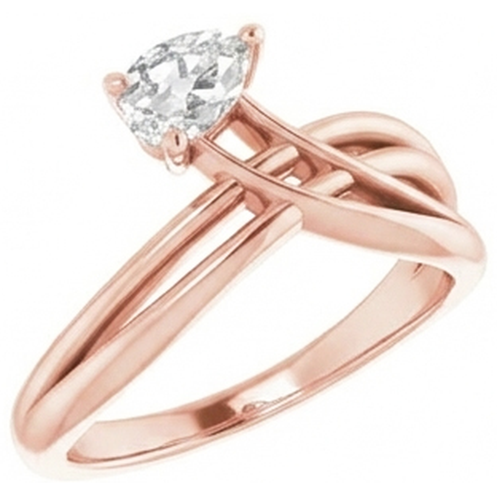 natural pear diamond 2ct ring side angle