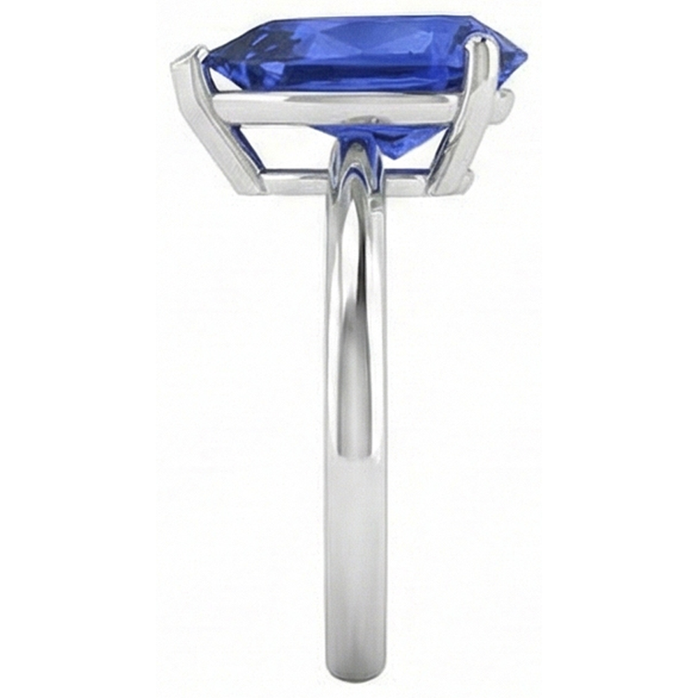 natural pear sapphire 3ct ring profile view