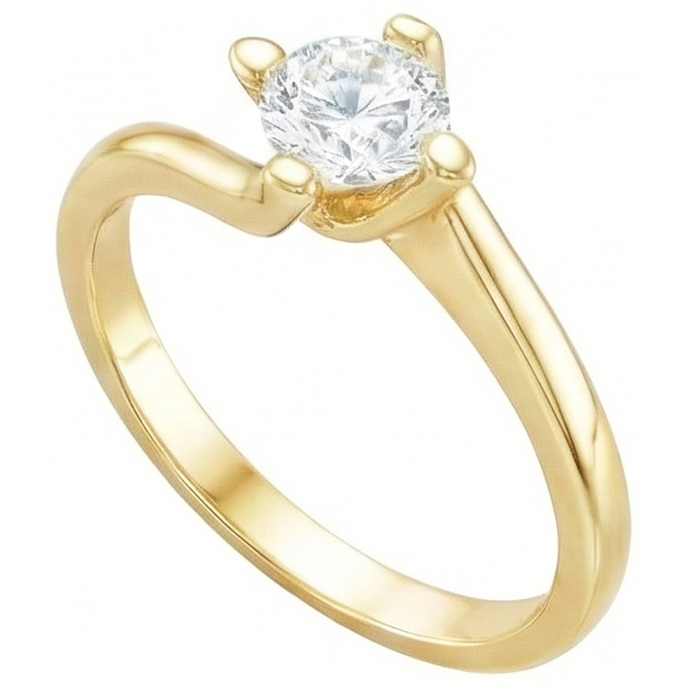 Solitaire Real 1.75 Carat Natural Earth Mined Diamond ( Not Lab Grown ) Wedding Ring Yellow Gold 14K