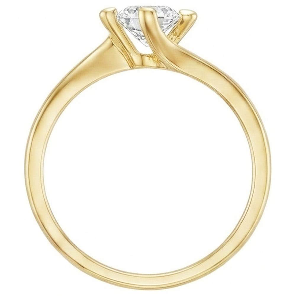 Solitaire Real 1.75 Carat Natural Earth Mined Diamond ( Not Lab Grown ) Wedding Ring Yellow Gold 14K