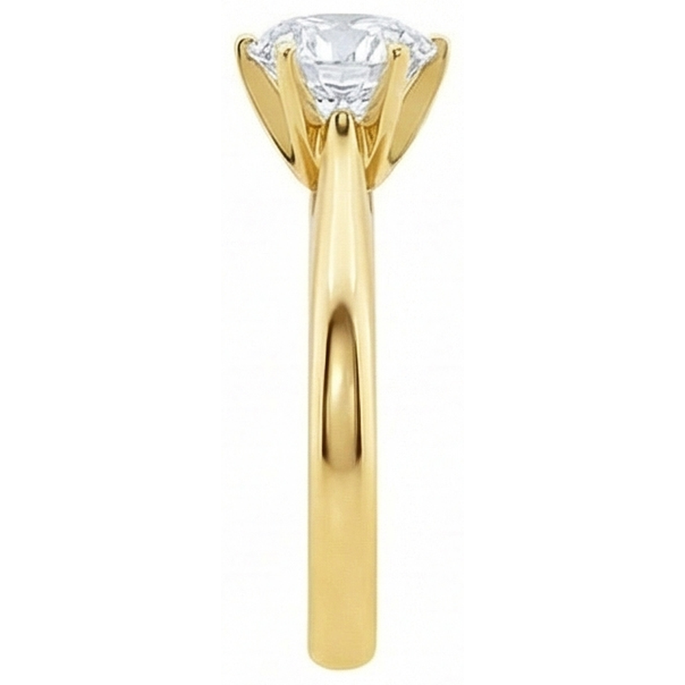 Solitaire Real Natural Earth Mined Diamond ( Not Lab Grown )  Engagement Ring Yellow Gold 1.51 Ct.