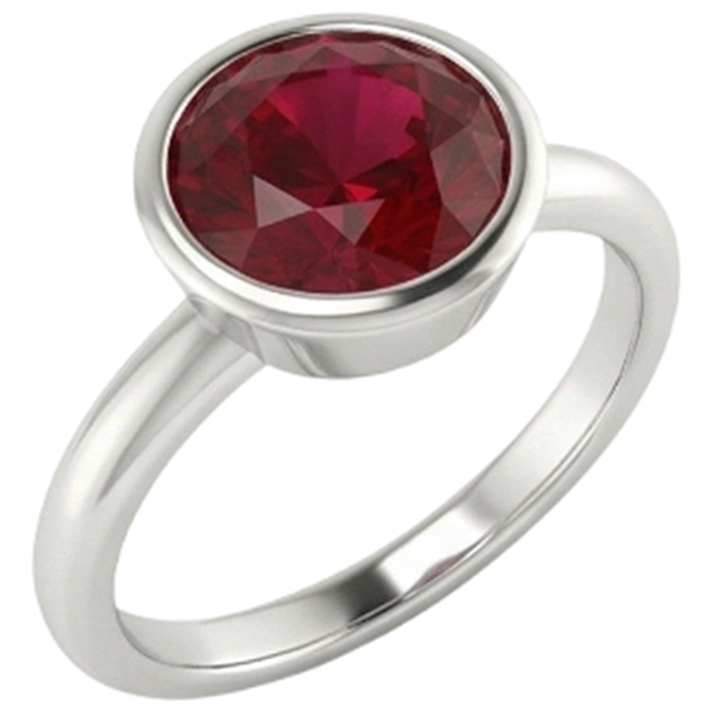 Solitaire Ring 0.75 Carats Burmese Ruby Ladies Jewelry New