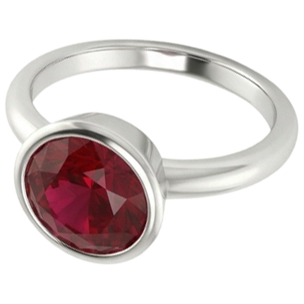 Solitaire Ring 0.75 Carats Burmese Ruby Ladies Jewelry New