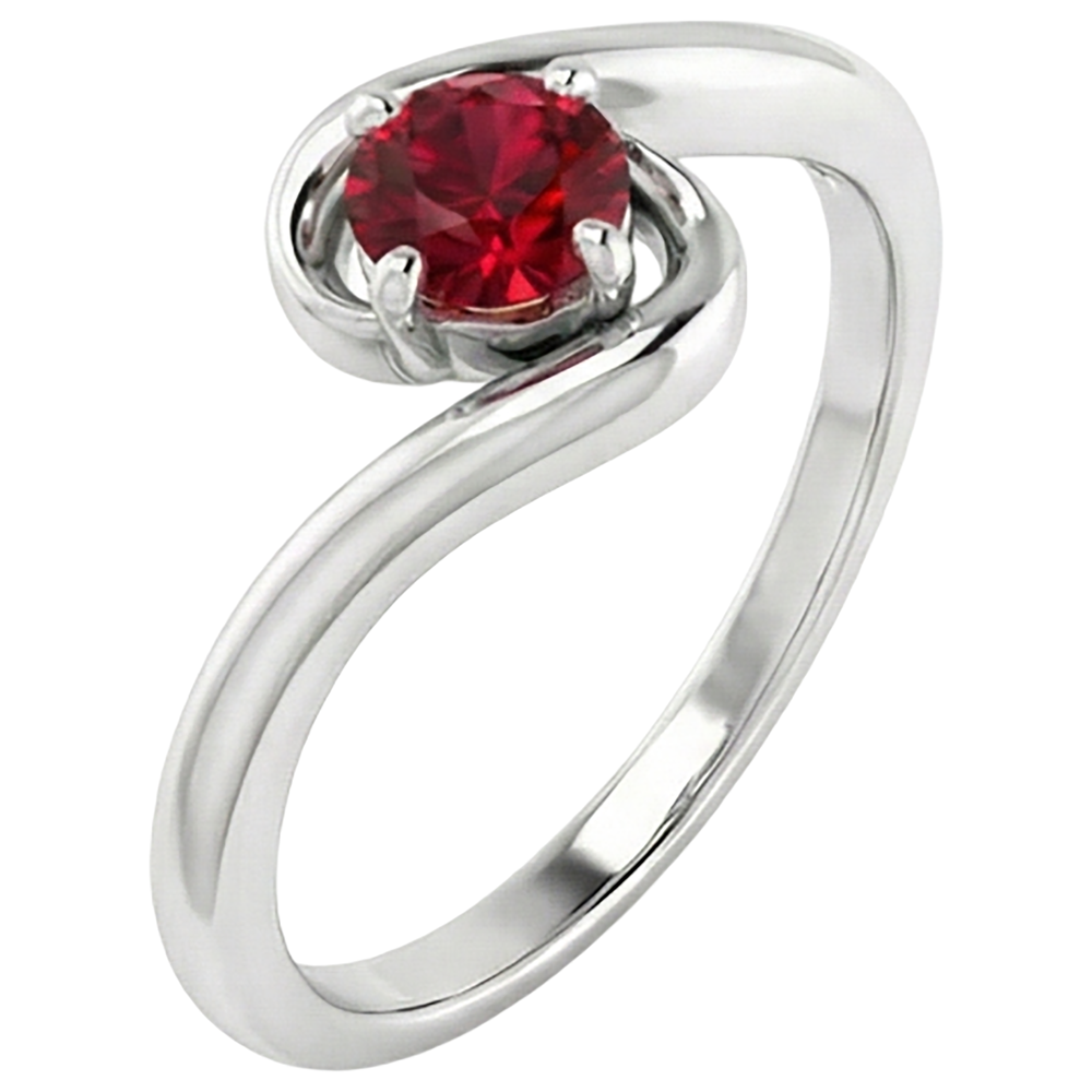 natural round ruby 1.50ct ring with diamond accents