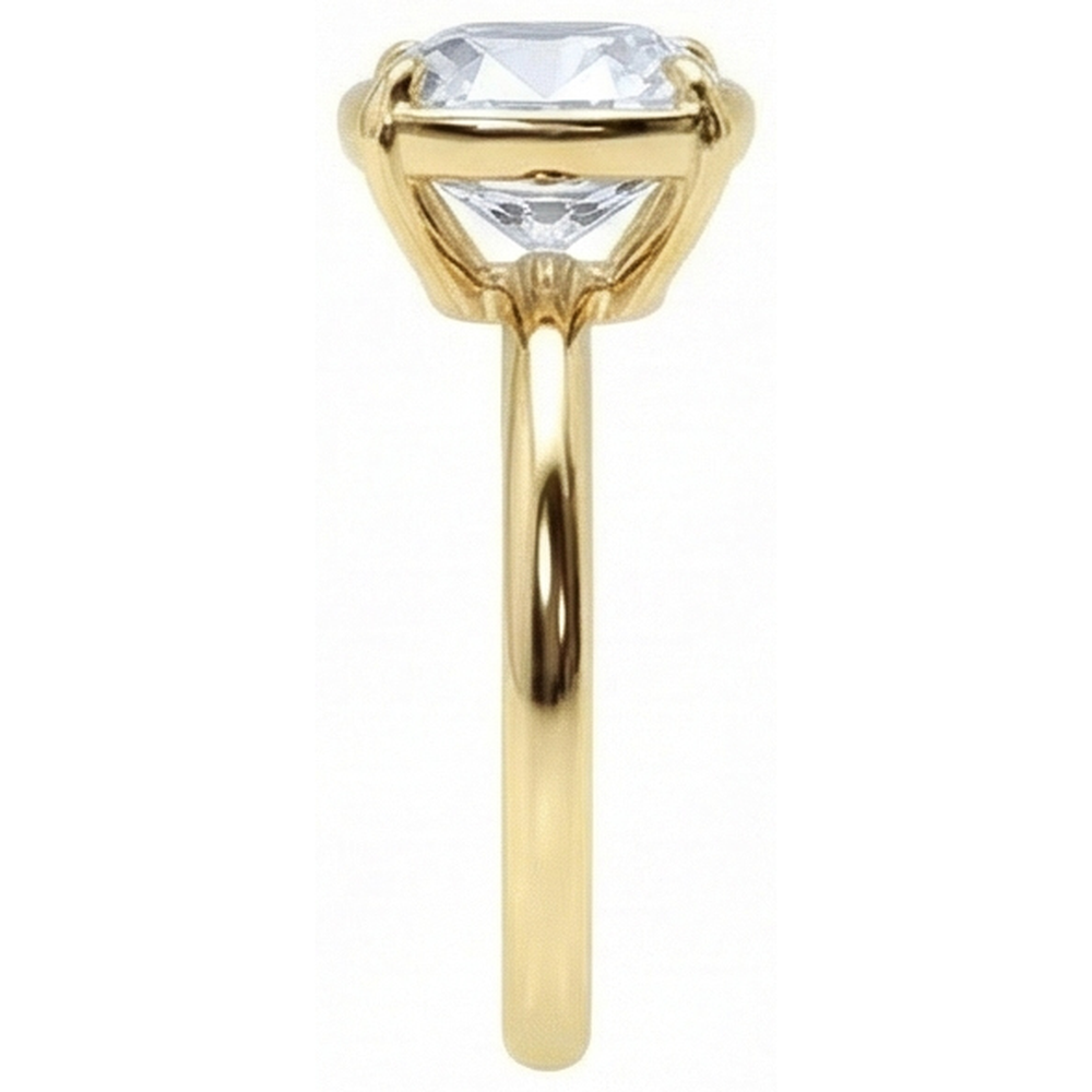 Solitaire Ring Cushion Old Miner Genuine Natural Earth Mined Diamond Prong Set 2.25 Carats