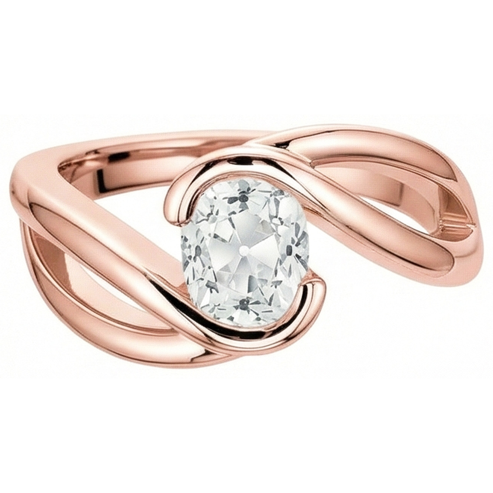 natural cushion diamond 3.75ct ring close up detail