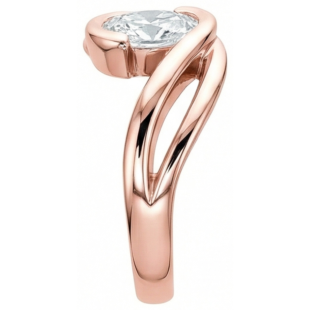 natural cushion diamond 3.75ct ring top view