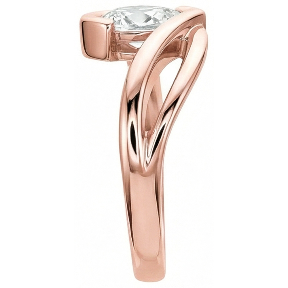 natural pear diamond 2.25ct ring profile view