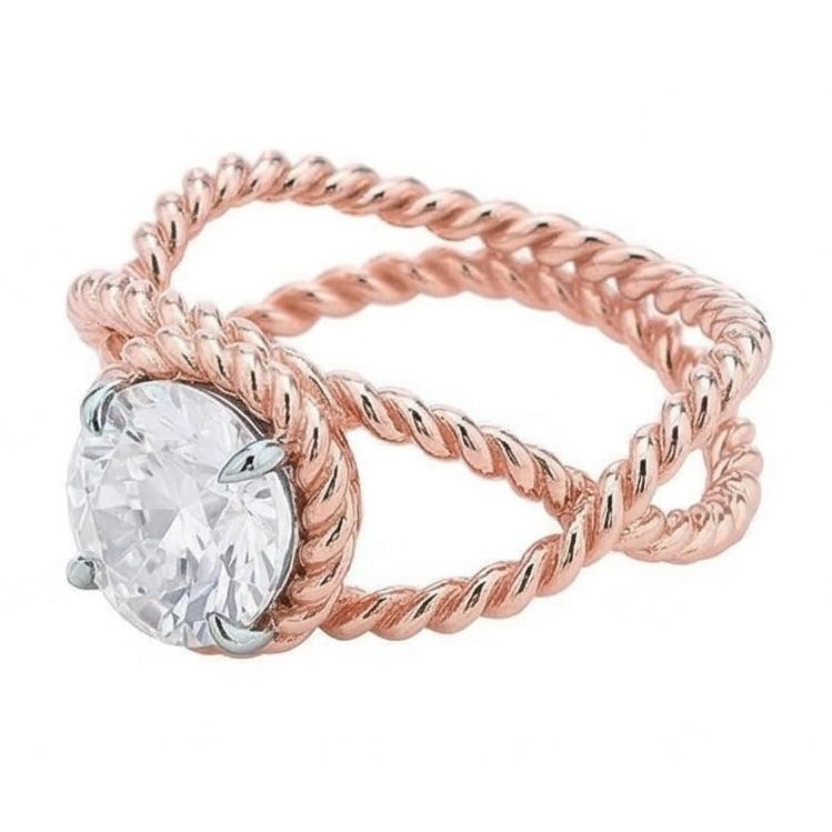 natural round diamond 1ct ring side angle