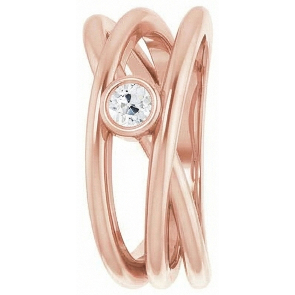 natural round diamond 1ct watch profile view