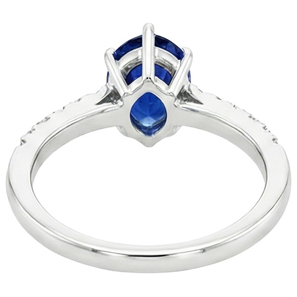 natural round sapphire 5ct ring side angle