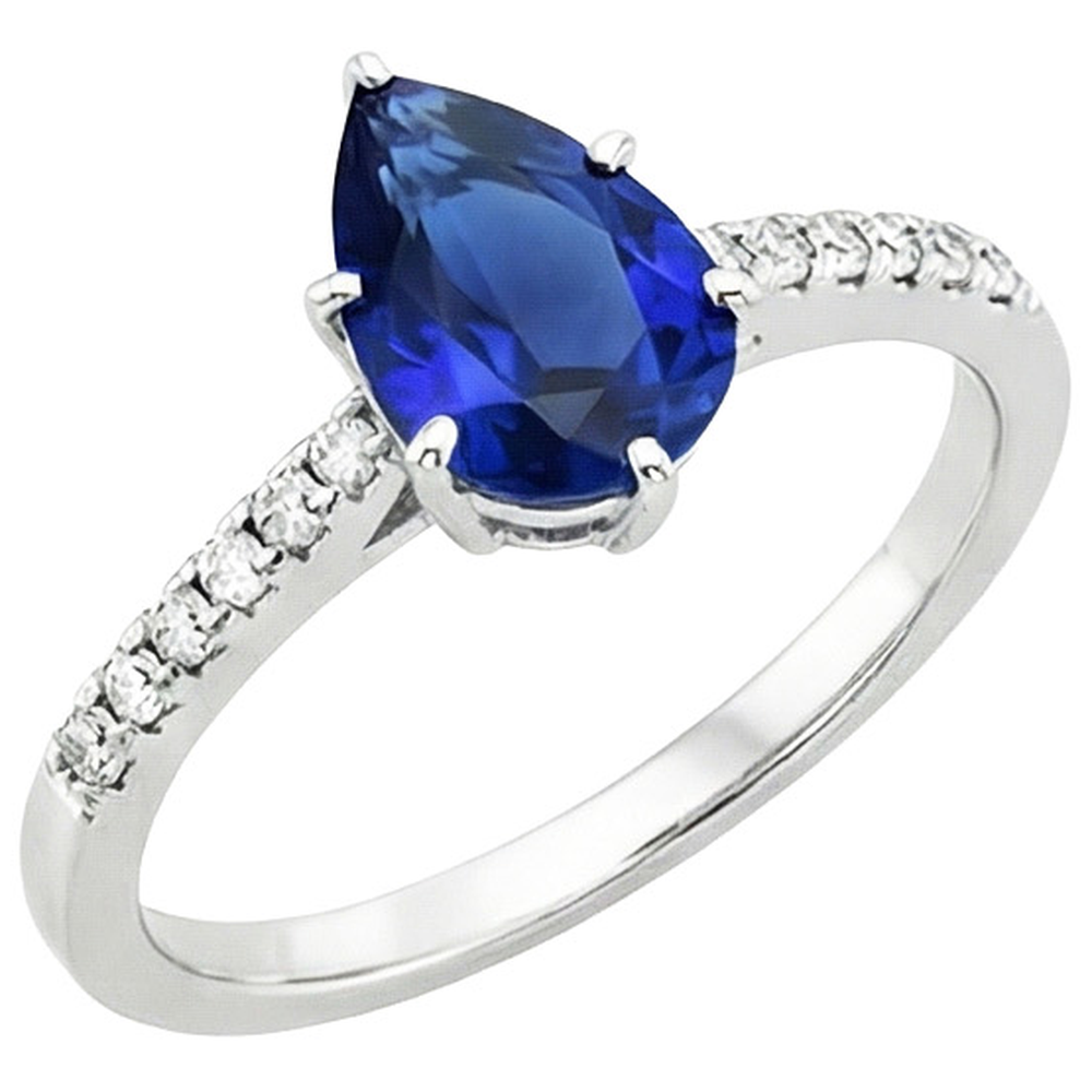 natural round sapphire 5ct ring close up detail