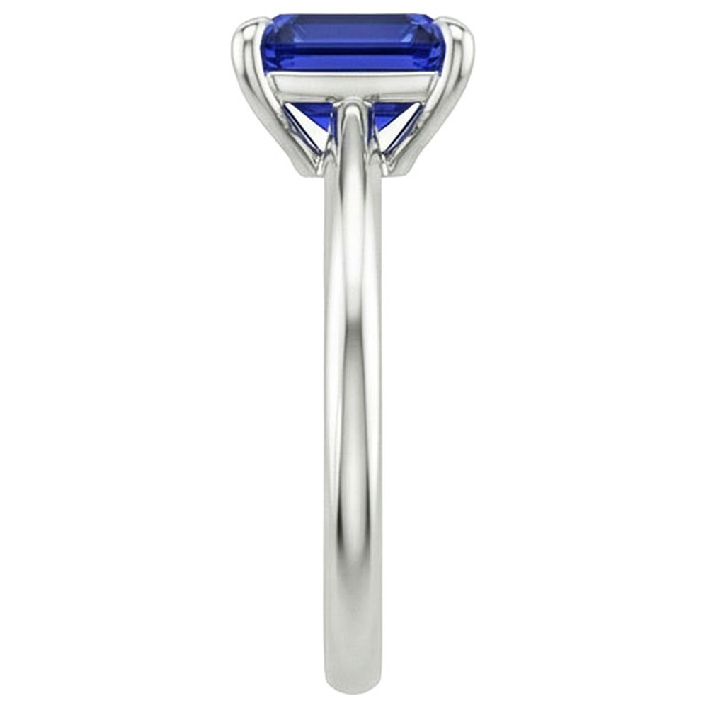Solitaire Ring Radiant Sri Lankan Sapphire 3 Carats