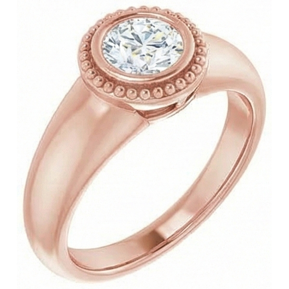 natural round diamond 2ct watch side angle