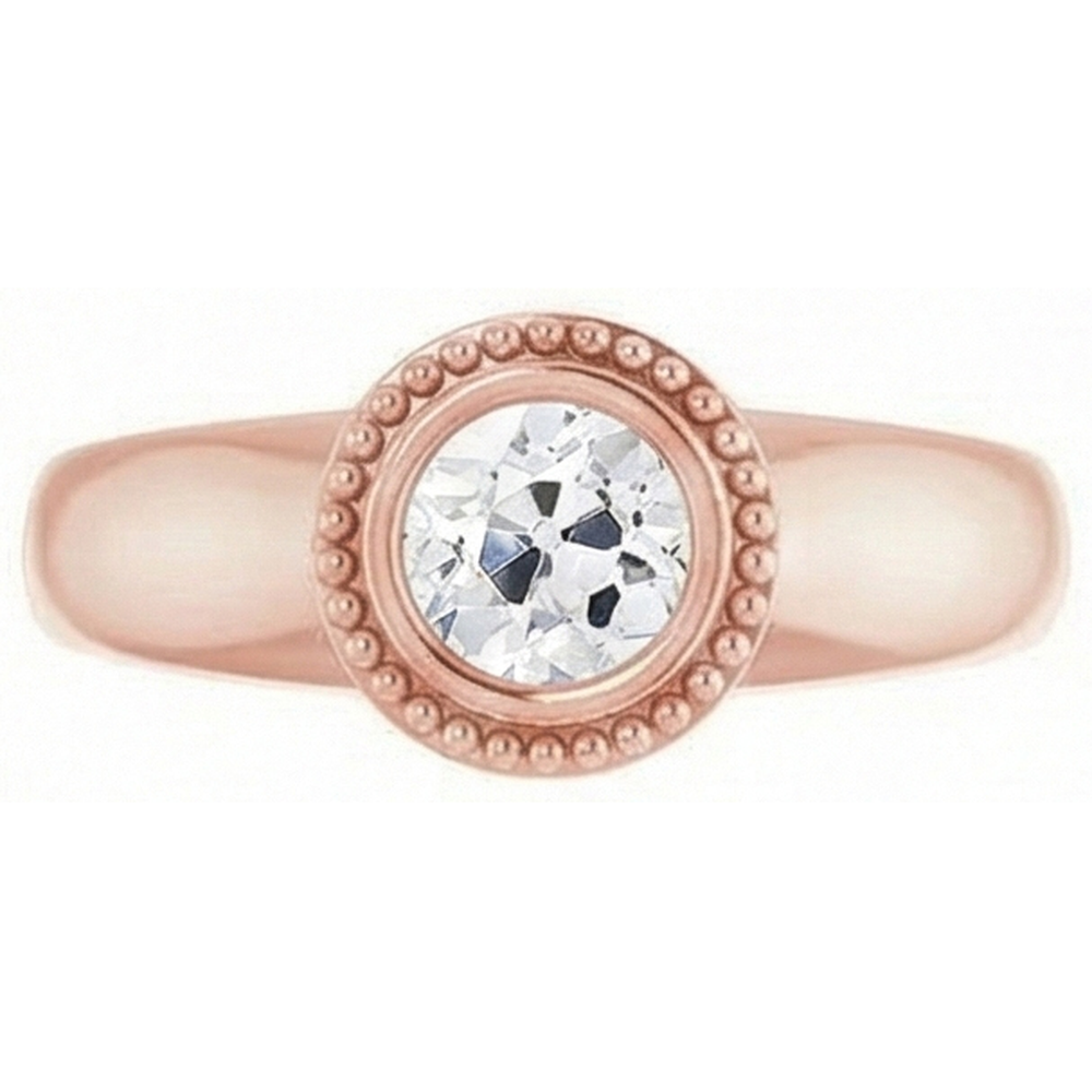 natural round diamond 2ct watch close up detail