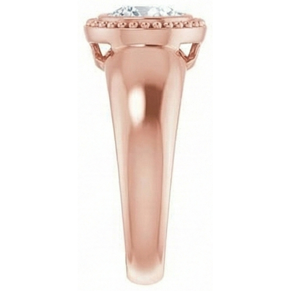 natural round diamond 2ct watch profile view