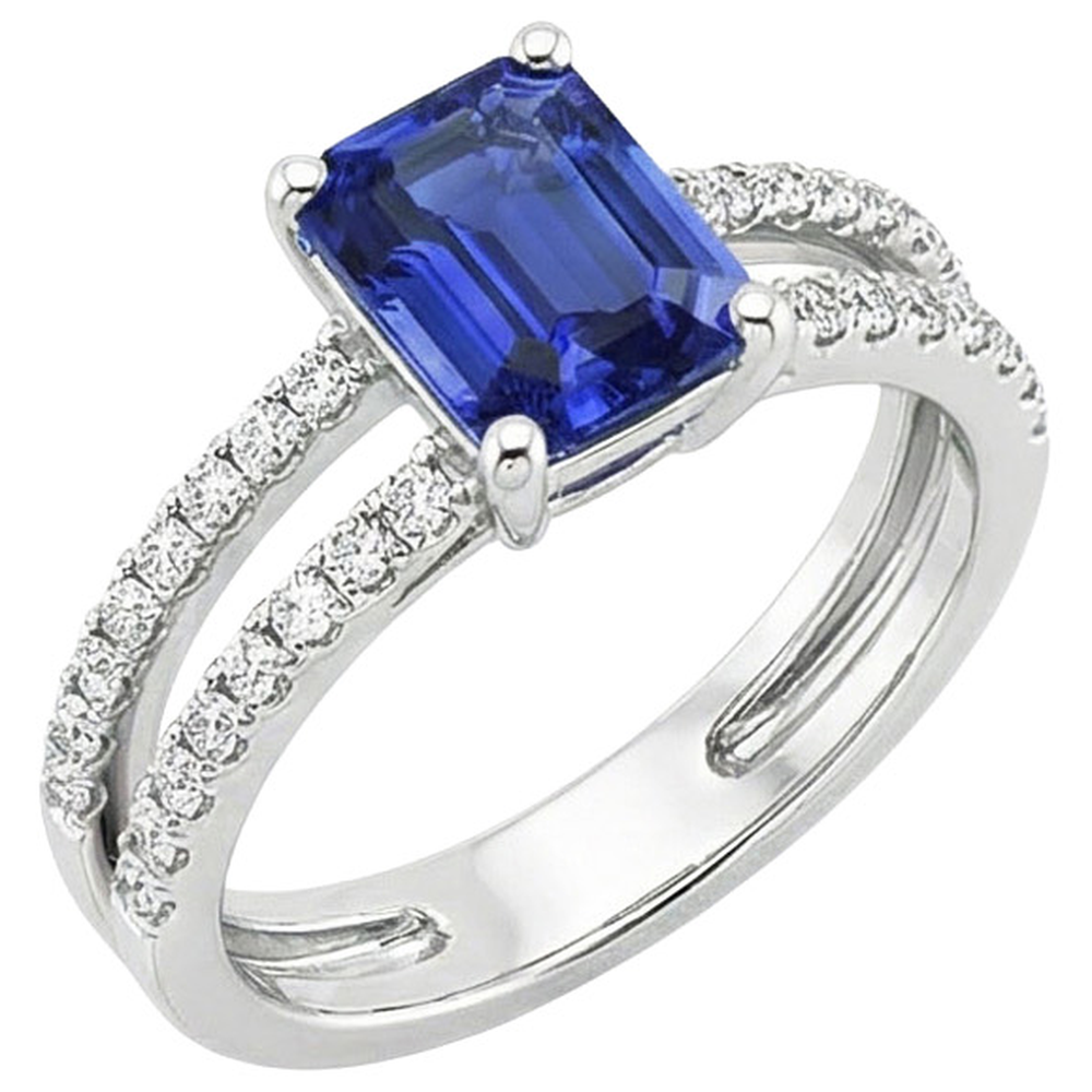 natural round sapphire 4.50ct ring close up detail