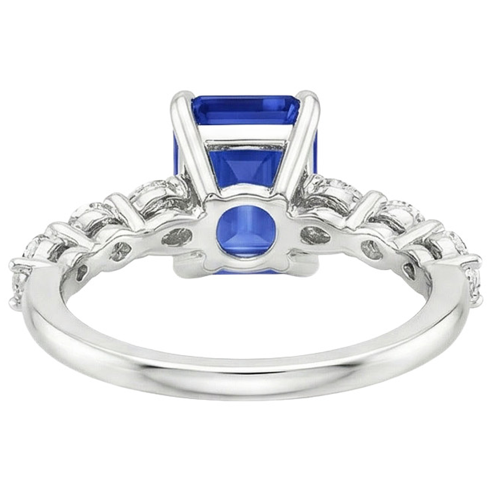 natural emerald sapphire 4ct ring side angle