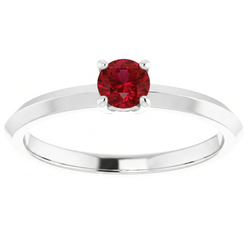 Solitaire Ruby Ring 1.25 Carats 4 Prong Setting Jewelry New
