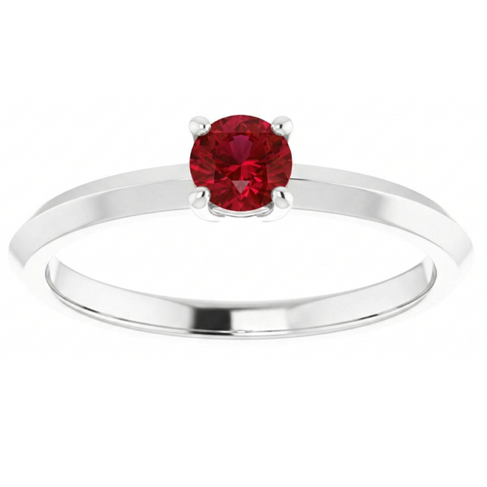 Solitaire Ruby Ring 1.25 Carats 4 Prong Setting Jewelry New