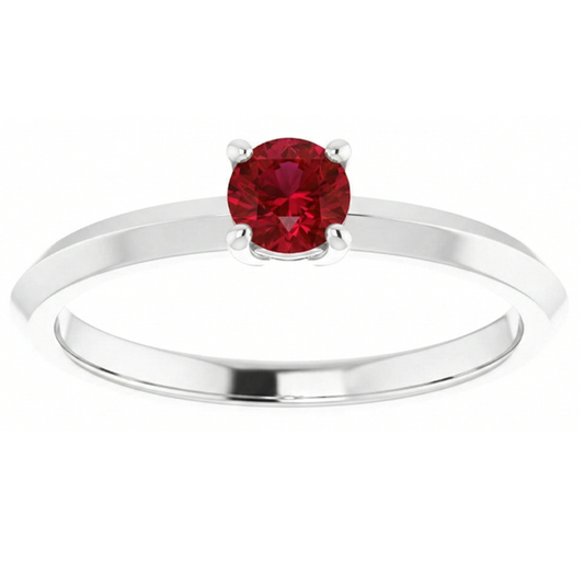 Solitaire Ruby Ring 1.25 Carats 4 Prong Setting Jewelry New