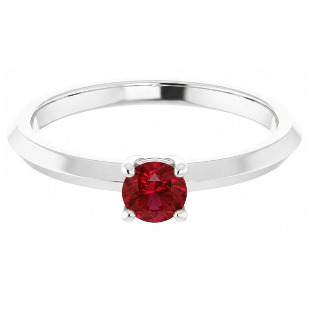 Solitaire Ruby Ring 1.25 Carats 4 Prong Setting Jewelry New