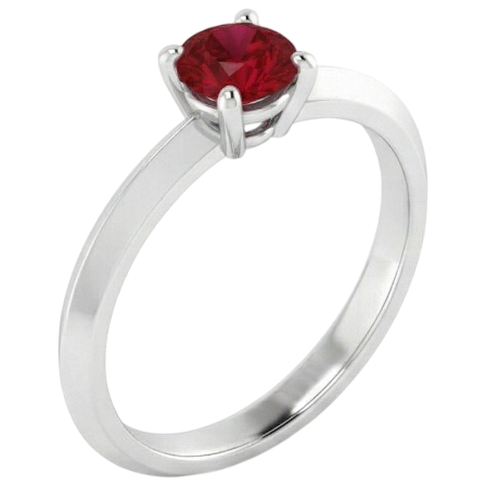 Solitaire Ruby Ring 1.25 Carats 4 Prong Setting Jewelry New