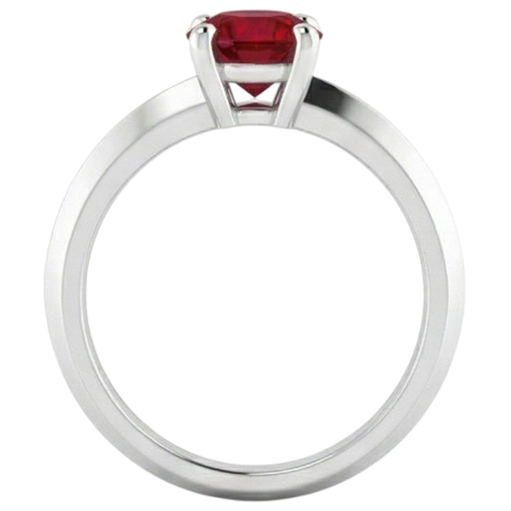 Solitaire Ruby Ring 1.25 Carats 4 Prong Setting Jewelry New
