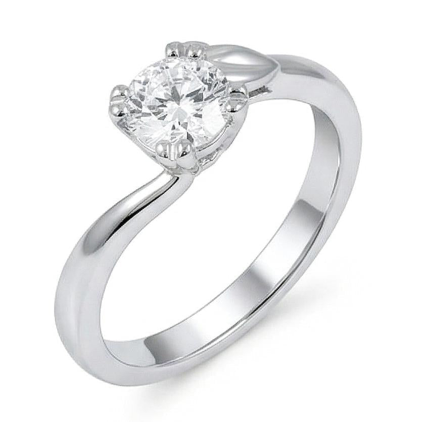 Solitaire Sparkling 1.50 Carats Round Cut Natural Earth Mined Diamond Wedding Ring
