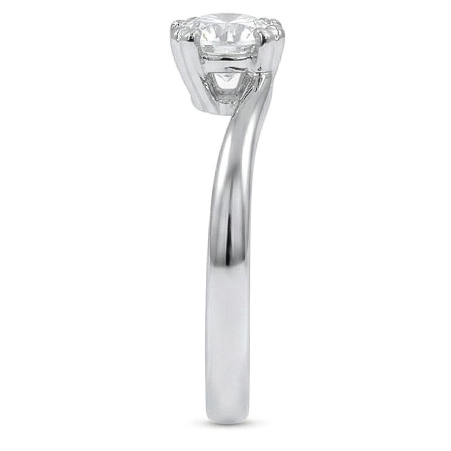 Solitaire Sparkling 1.50 Carats Round Cut Natural Earth Mined Diamond Wedding Ring