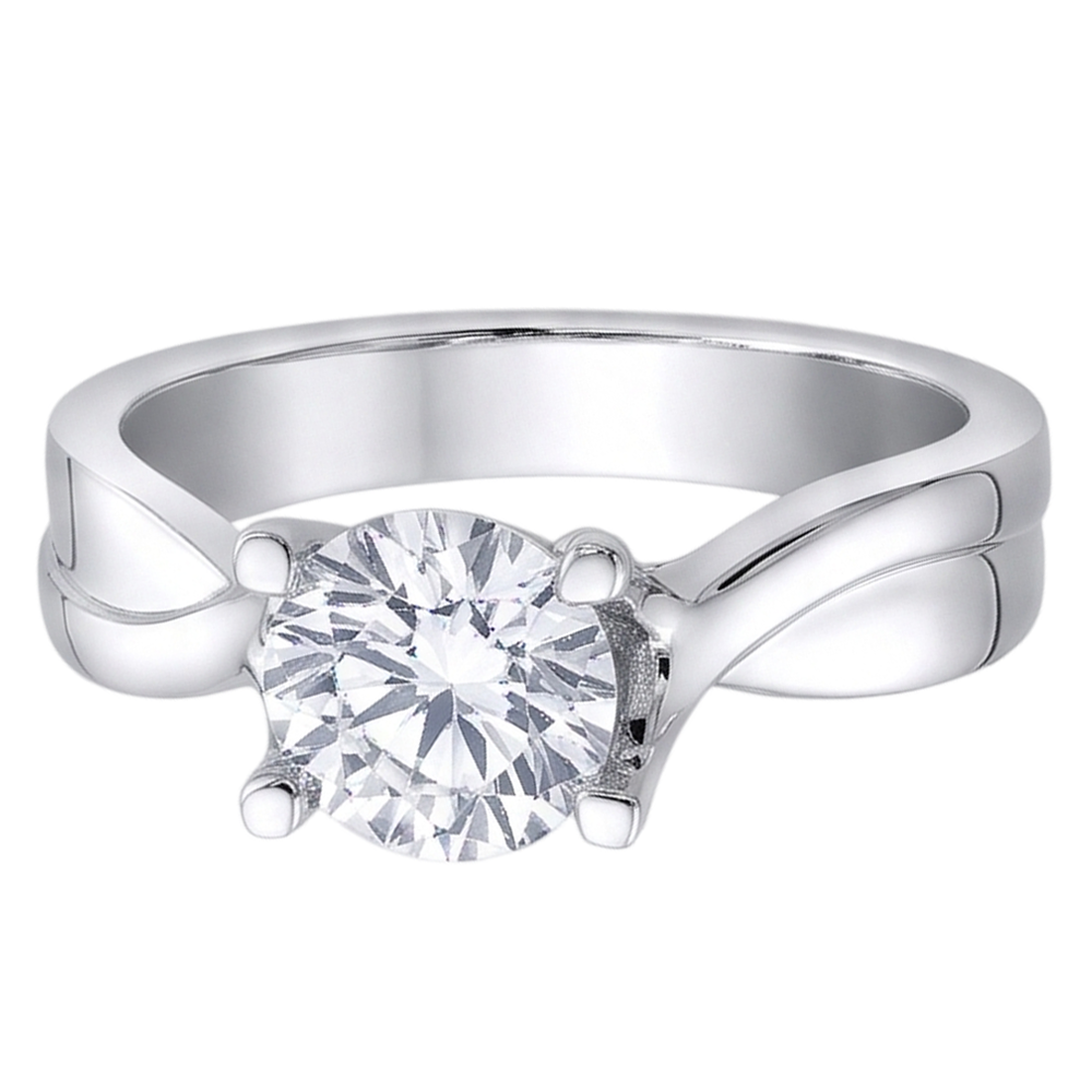 Solitaire Sparkling Real 2.25 Carat Natural Earth Mined Diamond ( Not Lab Grown ) Engagement Ring Gold White