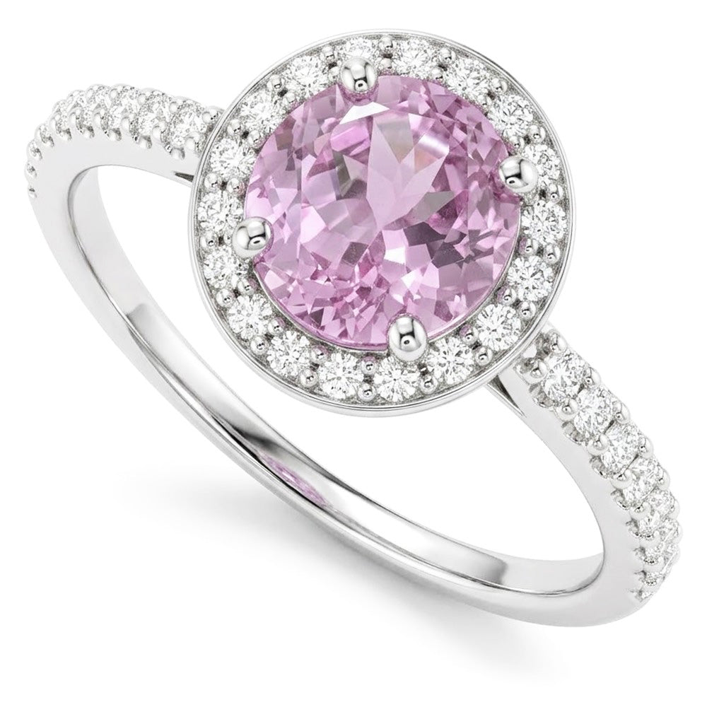 Solitaire With Accent 12.34 Carats Kunzite With Natural Earth Mined Diamond ( Not Lab Grown )s Ring Gold