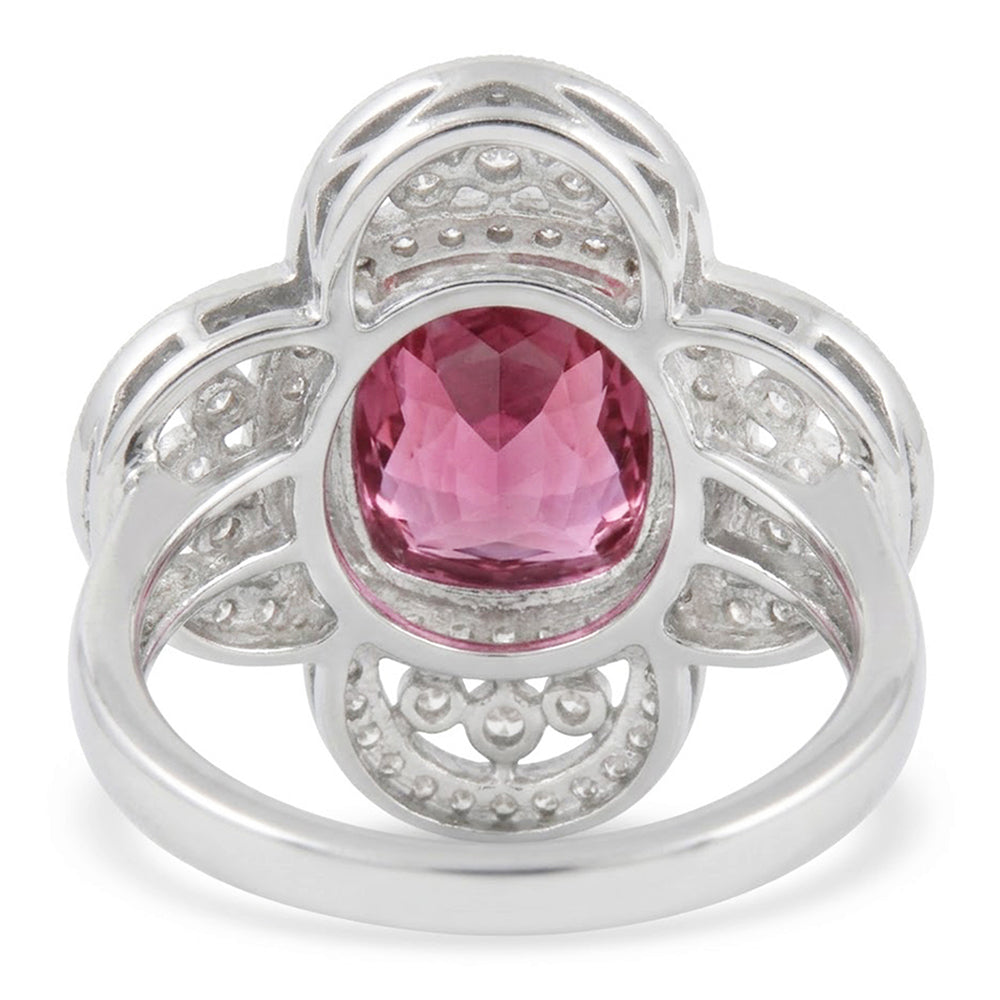 Solitaire With Accent 12 Carats Kunzite With Natural Earth Mined Diamond ( Not Lab Grown )s Ring Gold