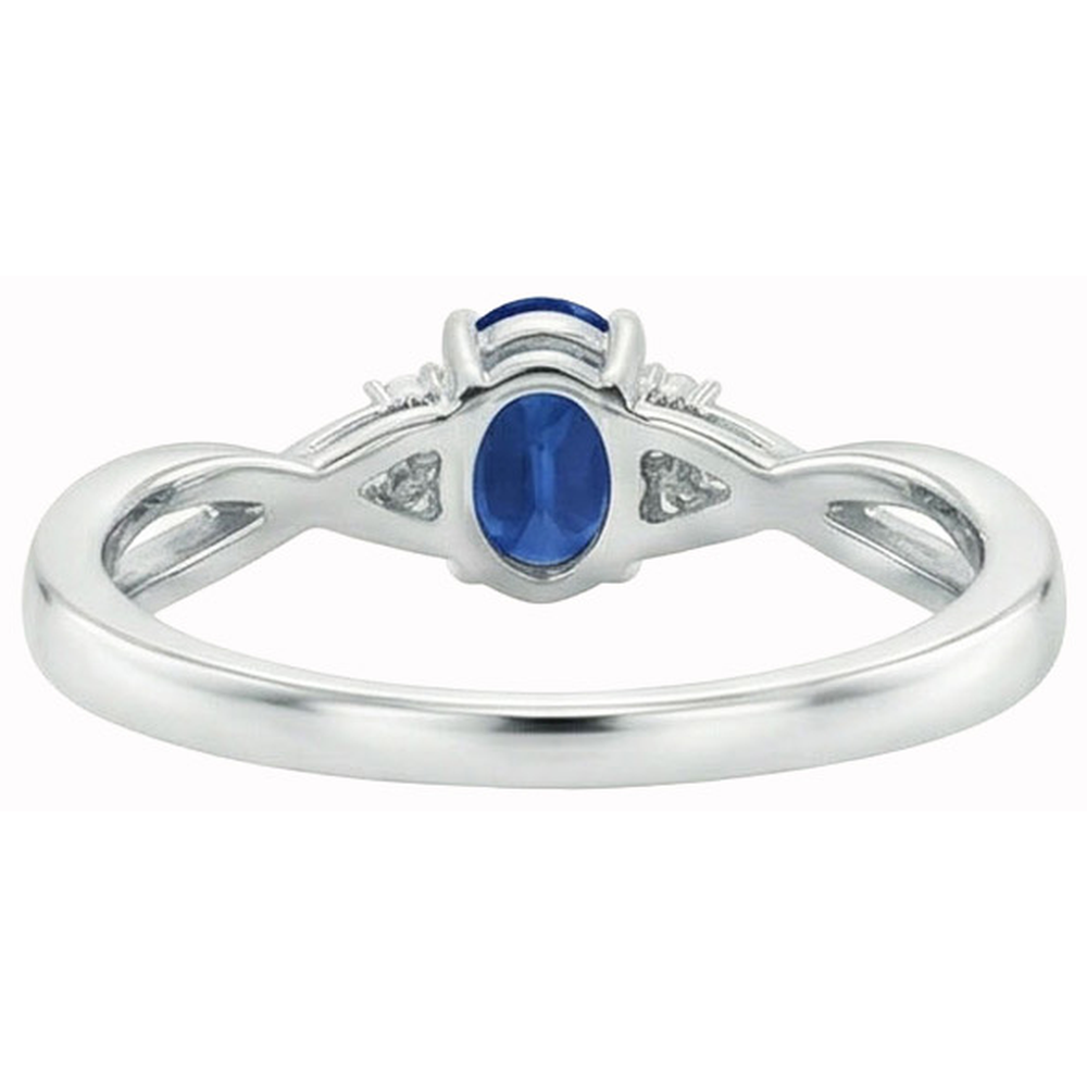 Solitaire With Accents 1.80 Ct Sri Lanka Blue Sapphire Natural Earth Mined Diamond ( Not Lab Grown ) s Ring