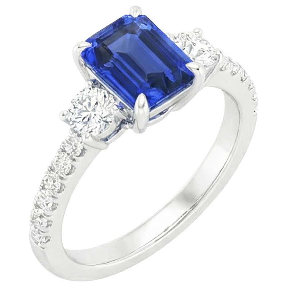 natural emerald sapphire 5ct ring side angle