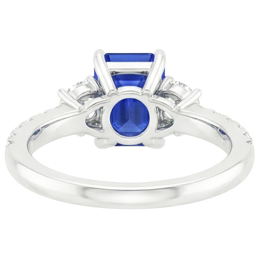 natural emerald sapphire 5ct ring top view