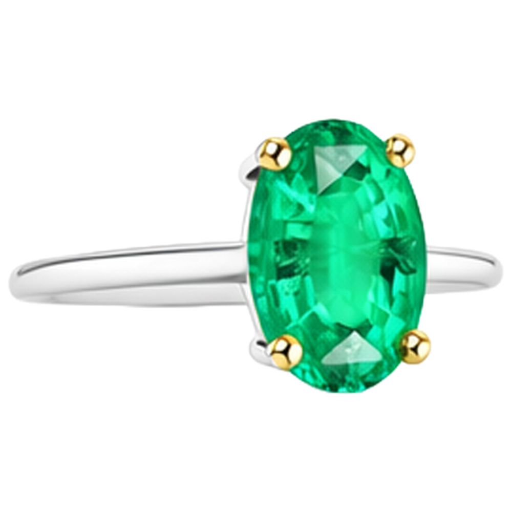 Brilliant Gemstone Ring 3.50 ct – profile view