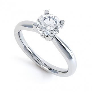 Solitaire 2.25 Ct Round Cut Real Diamond Engagement Ring White Gold 14K - Solitaire Ring-harrychadent.ca