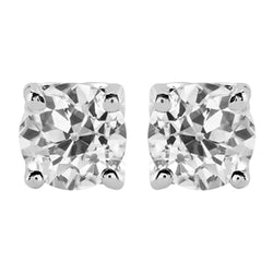 Luxury Fine Diamond Earrings – 5 ct 14 Karat White Gold