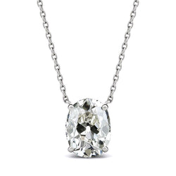 Handcrafted Brilliant Diamond Pendant Necklace 4 ct from