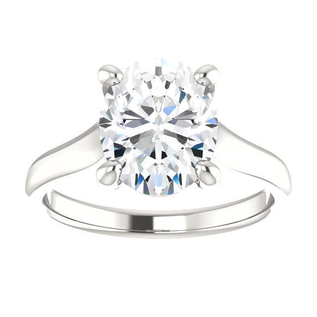 Solitaire Engagement Genuine Diamond Ring 4 Carats Trellis Setting Women Jewelry