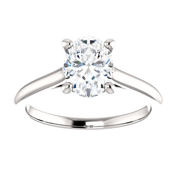 Solitaire Engagement Ring 2.50 Carats Real Diamond Filigree White Gold 14K