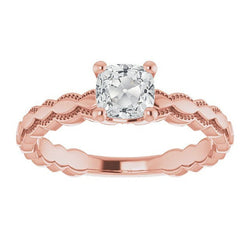 Solitaire Engagement Ring Old Cut Real Cushion Natural Earth Mined Diamond 2.50 Carats