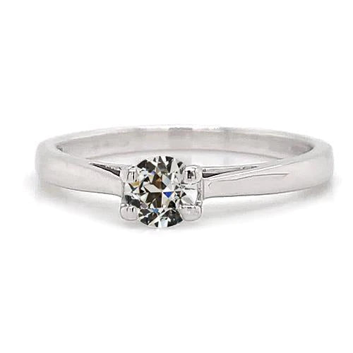 Solitaire Engagement Ring Old Miner Real Diamond Tapered Shank 1 Carat