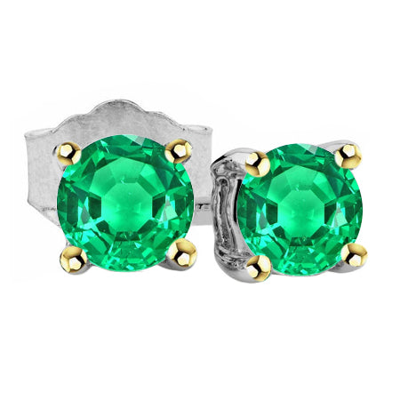 Authentic Colombian Emerald Gemstone Earring – main view