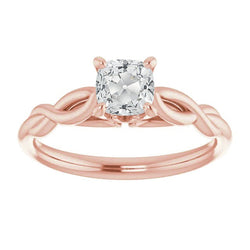 Solitaire Genuine Cushion Old Mine Cut Natural Earth Mined Diamond Ring Infinity Style 3 Carats