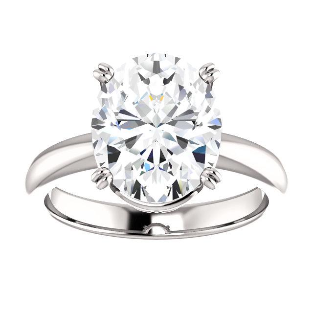 Solitaire Genuine Diamond Ring 4 Carats Double Claw Prong Setting Jewelry